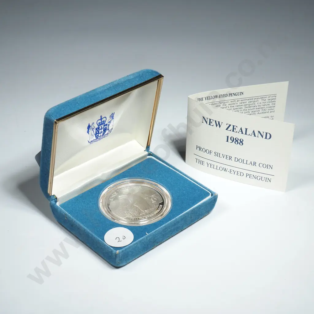 New Zealand Proof One Dollar Silver Coin  Image 1++