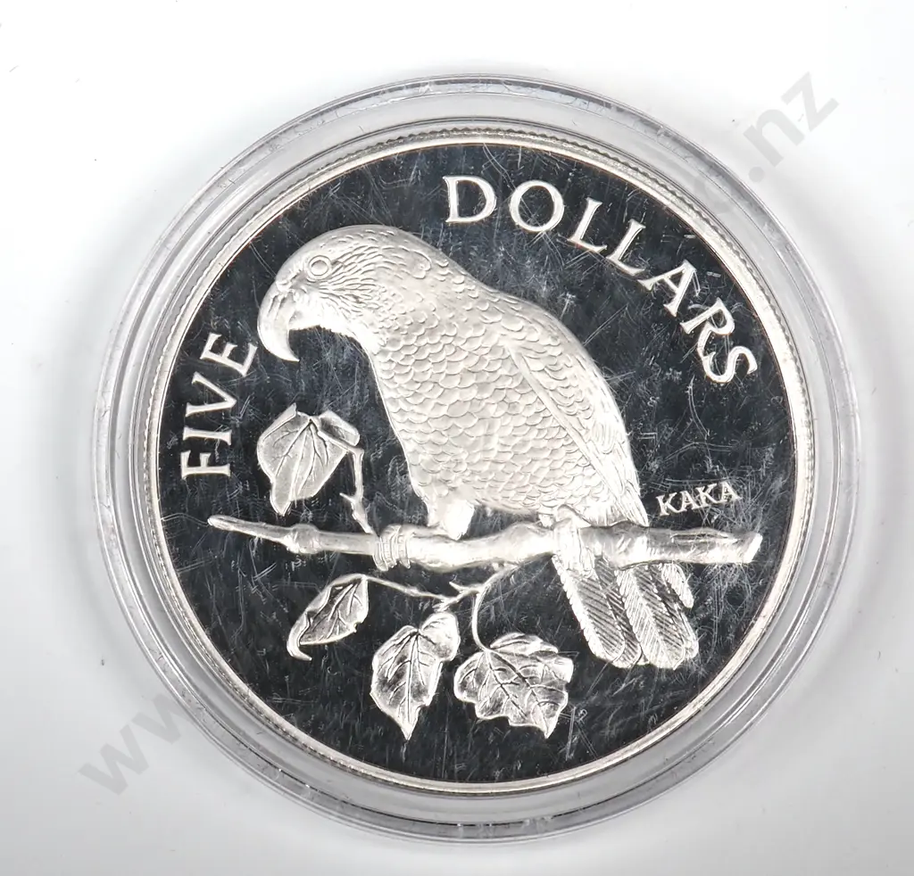 1996 28.28 Gram Sterling Silver New Zealand Proof Coin  Image 1++