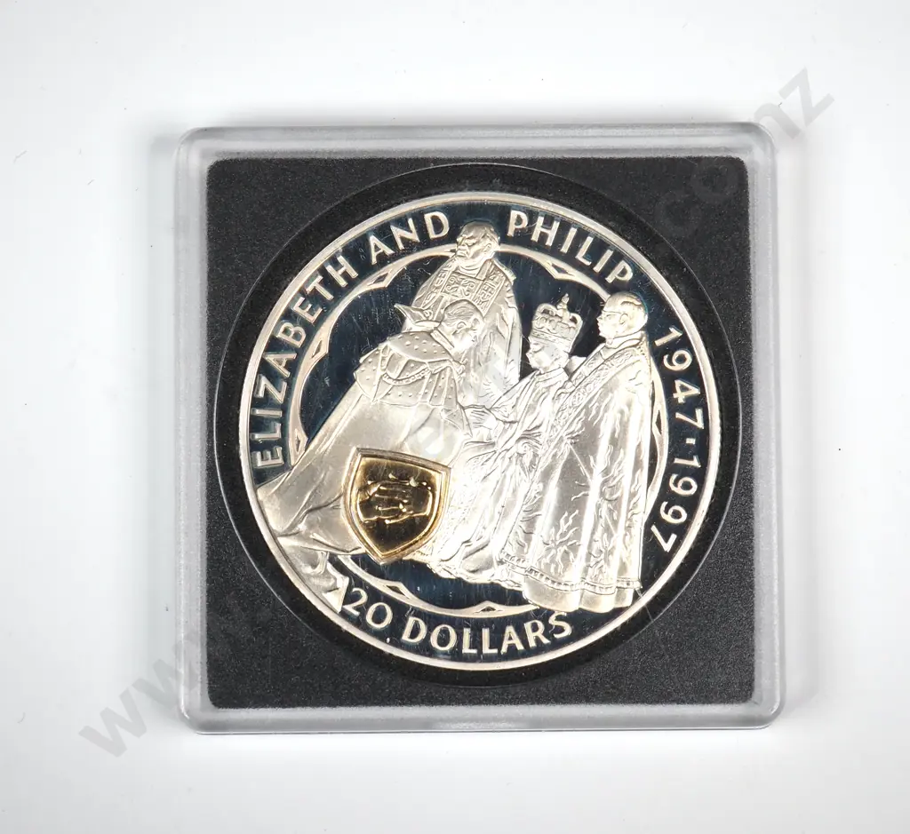 1985 28.28 Gram Sterling Silver New Zealand Proof Coin  Image 1++