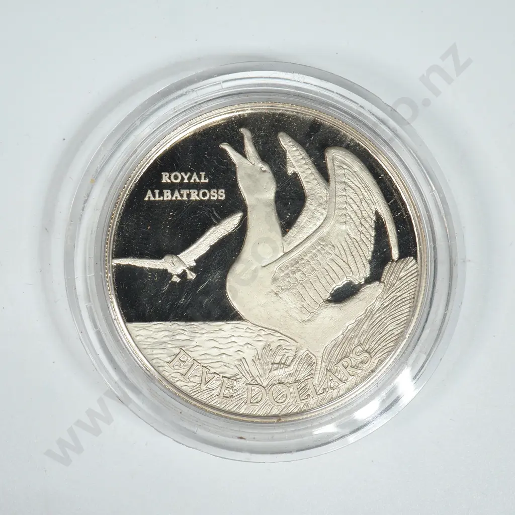 1998 New Zealand Five Dollar Silver Proof Coin  Image 1++