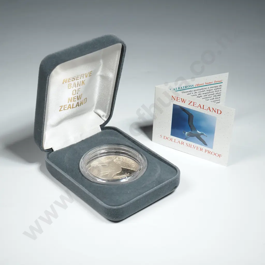 1998 New Zealand Silver Proof Five Dollar Coin  Image 1++