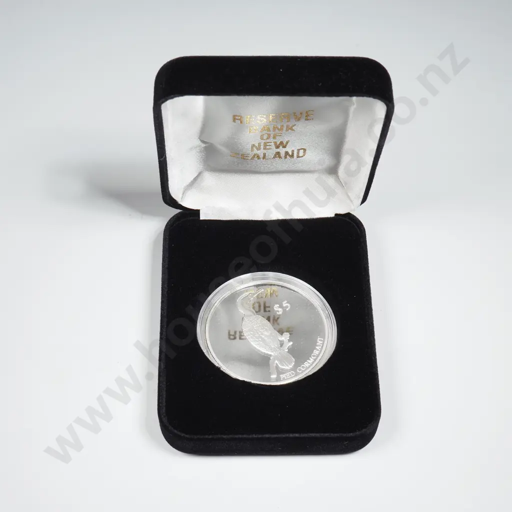 2000 Pied Cormorant Proof Silver Five Dollar Coin Image 1++