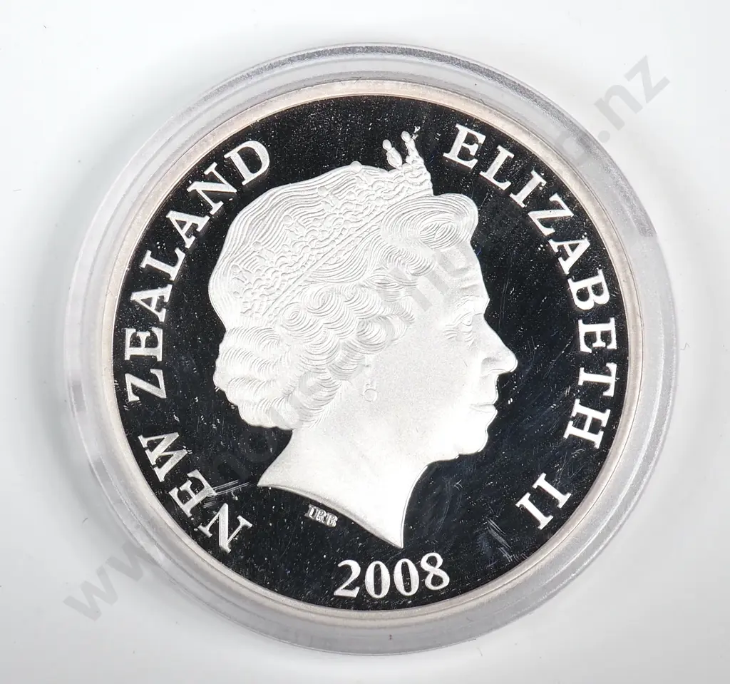Uncased 2008 New Zealand Proof One Ounce Silver Coin  Image 1++