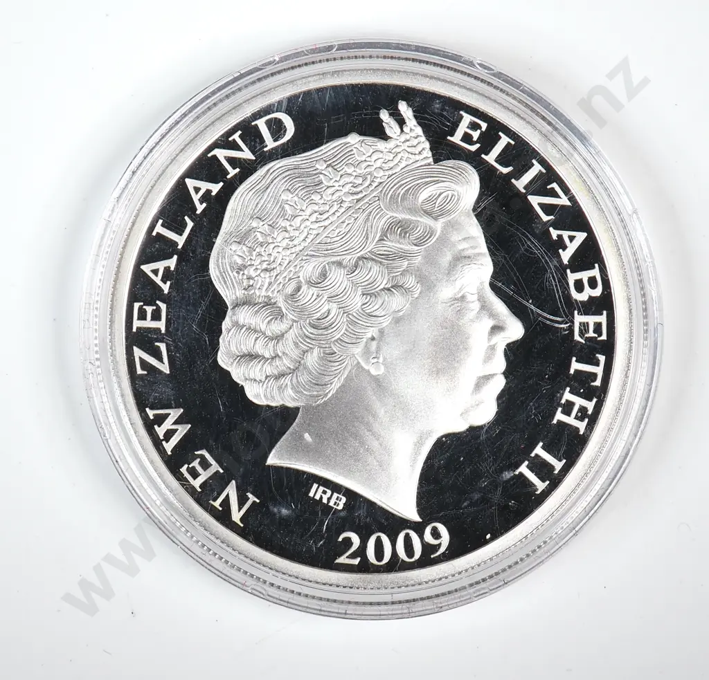 Uncased 2009 New Zealand Proof One Ounce Silver Coin  Image 1++