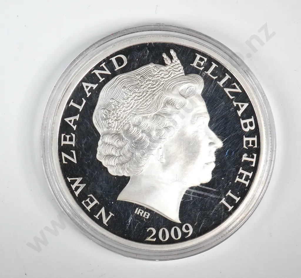 Uncased 2009 New Zealand Proof One Ounce Silver Coin  Image 1++