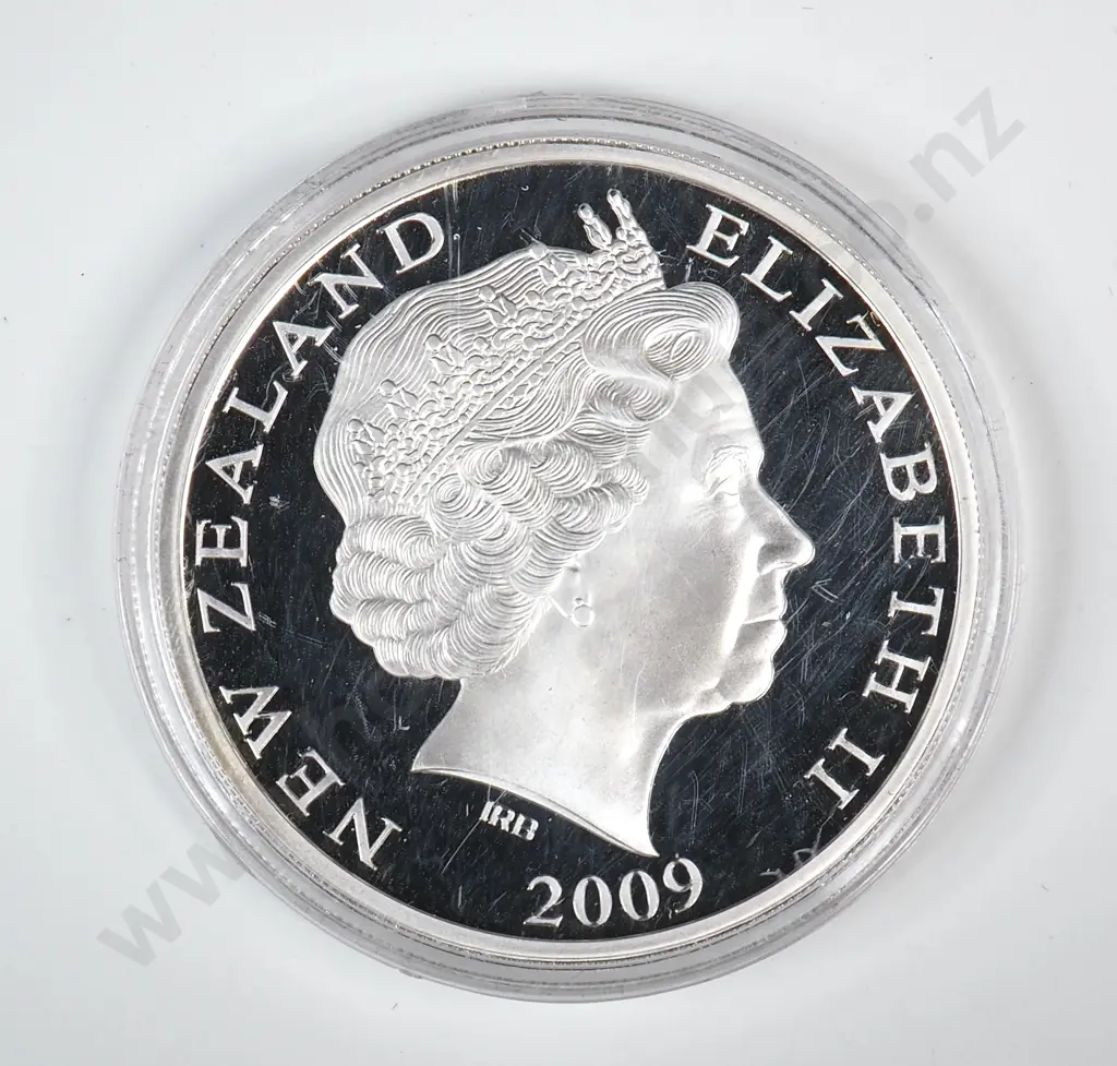 2009 New Zealand One Ounce Silver Proof Coin  Image 1++