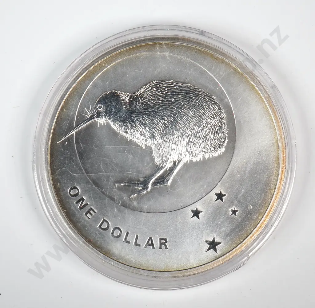 Uncased 2010 New Zealand Proof One Ounce Silver Coin  Image 1++
