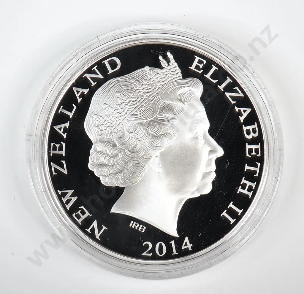 Uncased 2014 New Zealand Proof One Ounce Silver Coin  Image 1++
