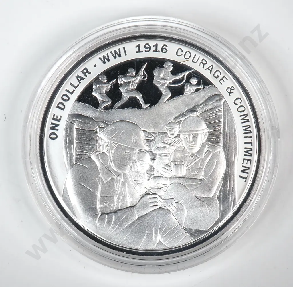 Uncased 2016 New Zealand Proof One Ounce Silver Coin  Image 1++