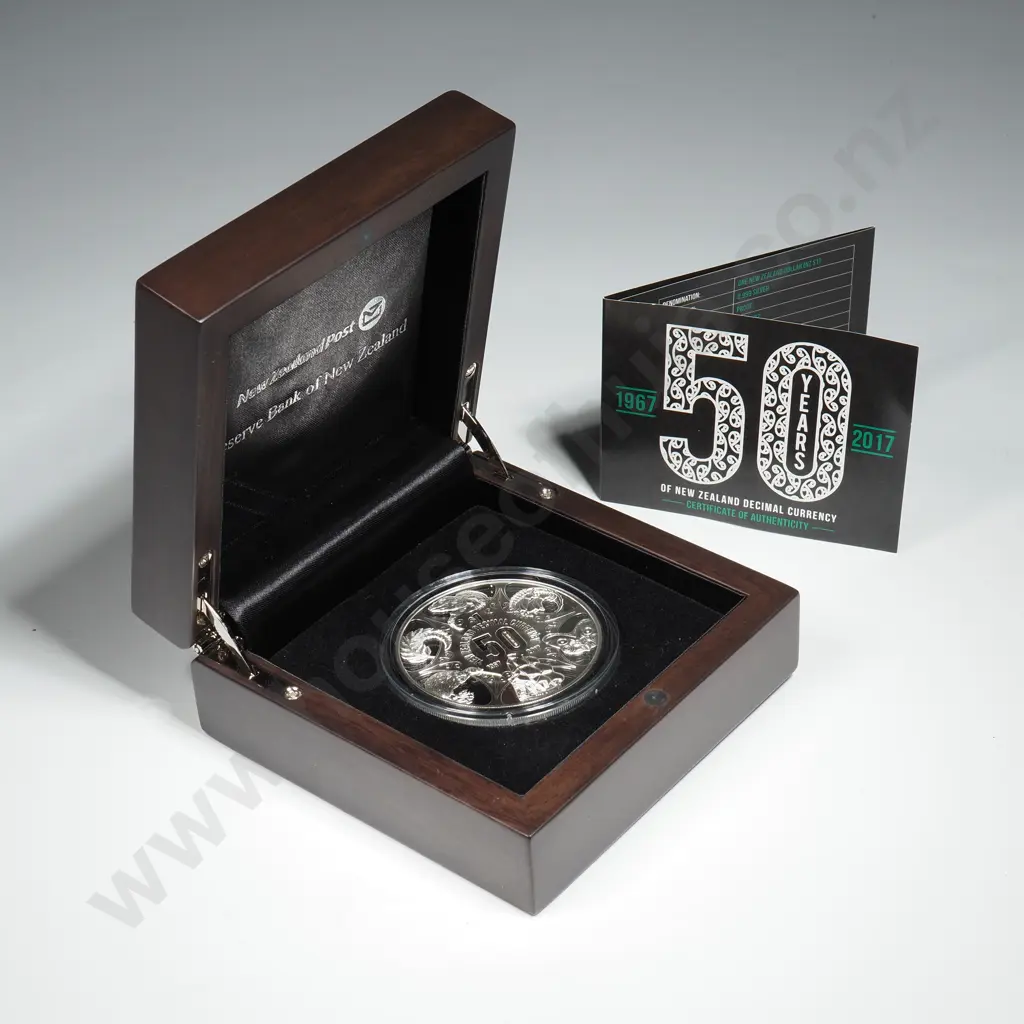 2017 Decimal Currency 50th Anniversary Two Ounce Silver Proof Coin - CV $550 - Mintage 350  Image 1++