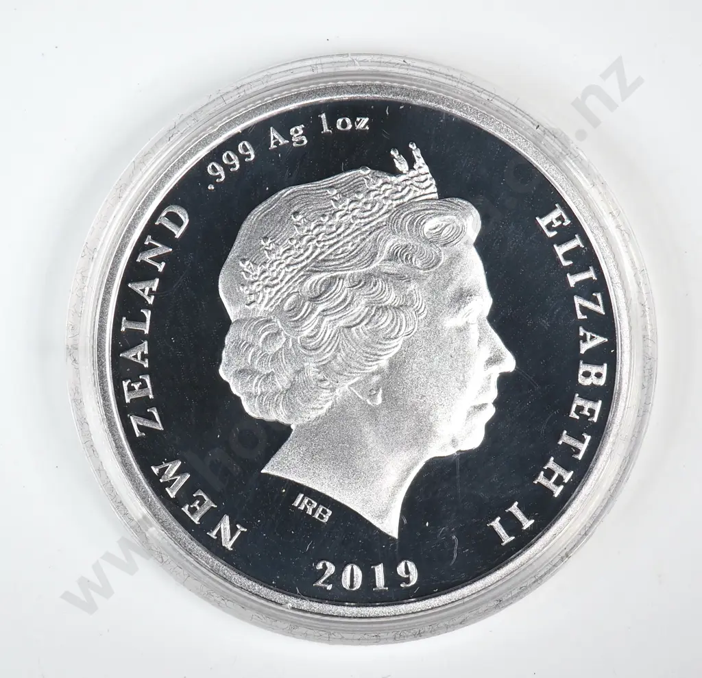 Uncased 2019 New Zealand Proof One Ounce Silver Coin  Image 1++