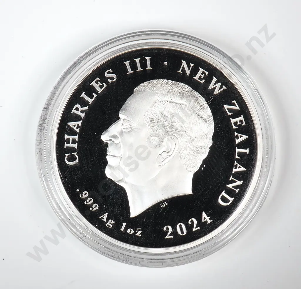 Uncased 2024 New Zealand Proof One Ounce Silver Coin  Image 1++