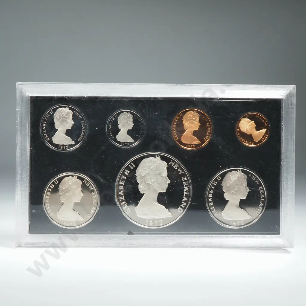 1972 New Zealand Proof Coin Set Image 1++