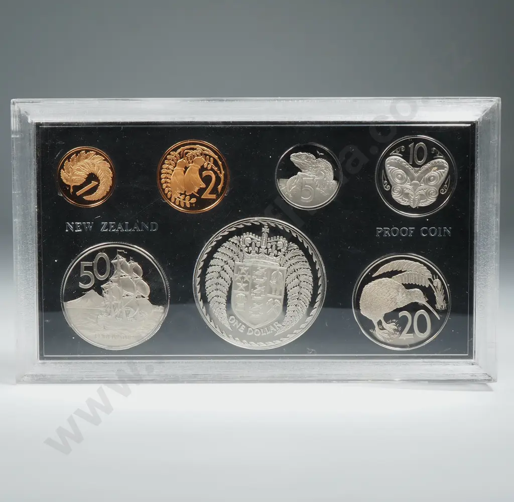 1972 New Zealand Proof Coin Set Image 1++