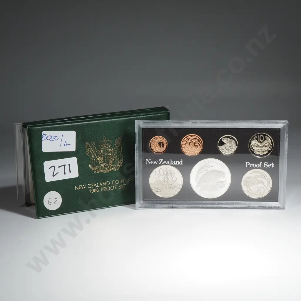 New Zealand Proof Coin Set w Silver One Dollar Coin  Image 1++