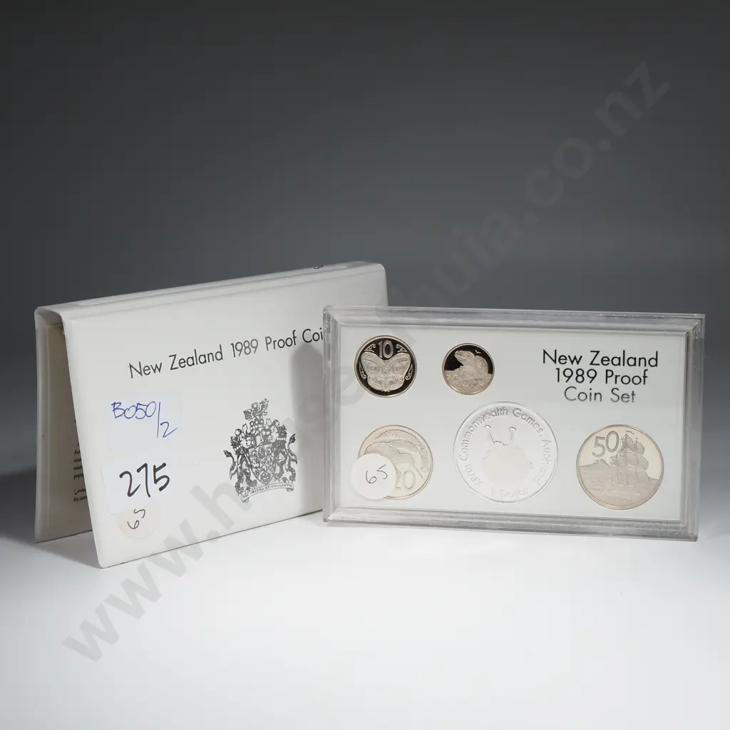 New Zealand Proof Coin Set w Silver One Dollar Coin  Image 1++