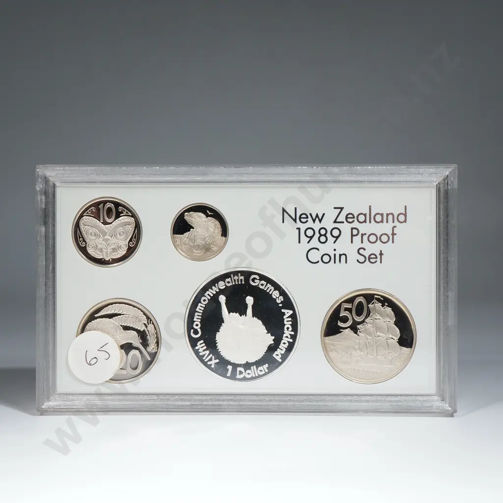 New Zealand Proof Coin Set w Silver One Dollar Coin  Image 1++