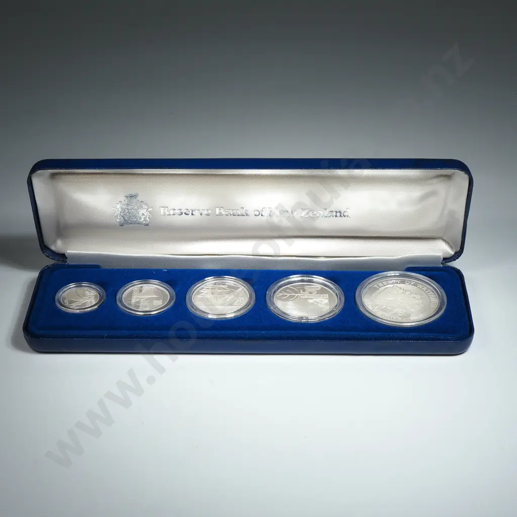 1990 New Zealand Silver Proof Coin Set  Image 1++