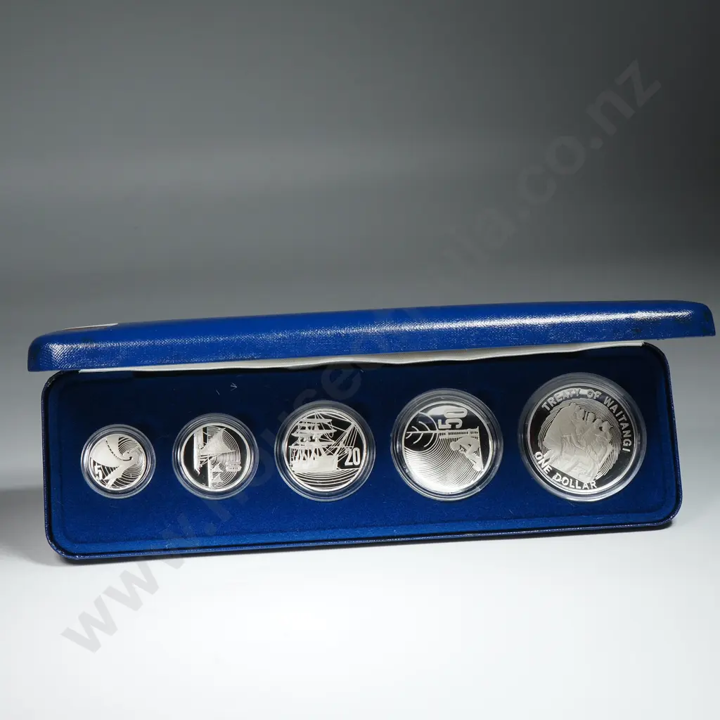 1990 New Zealand Silver Proof Coin Set  Image 1++