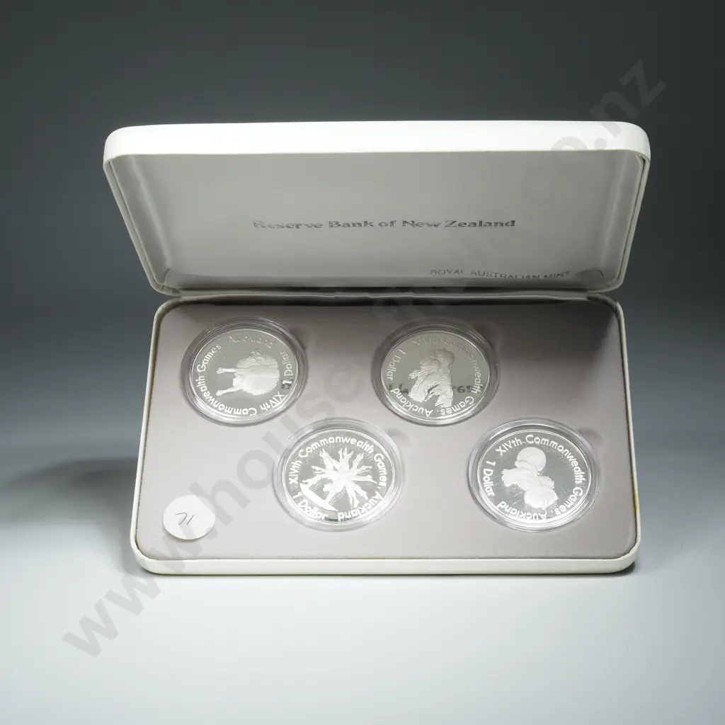 1990 New Zealand Celebration of Sport Four Proof Silver Coins  Image 1++