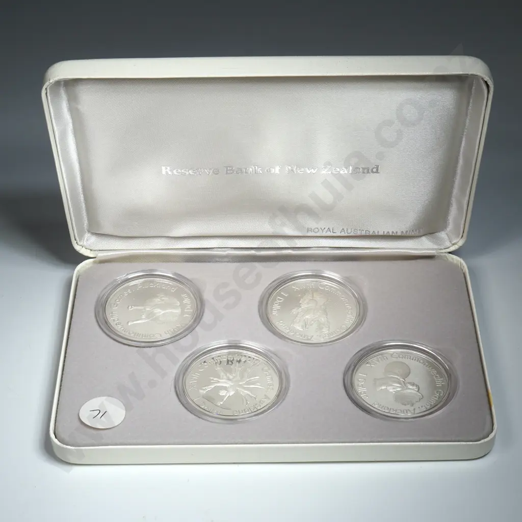 1990 New Zealand Celebration of Sport Four Proof Silver Coins  Image 1++