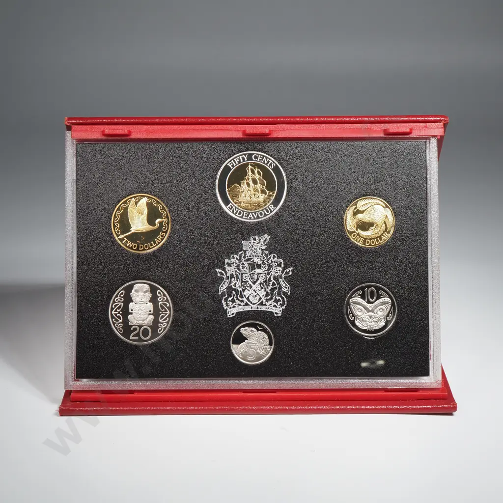 1994 New Zealand Proof Coin Set w Silver Coin  Image 1++