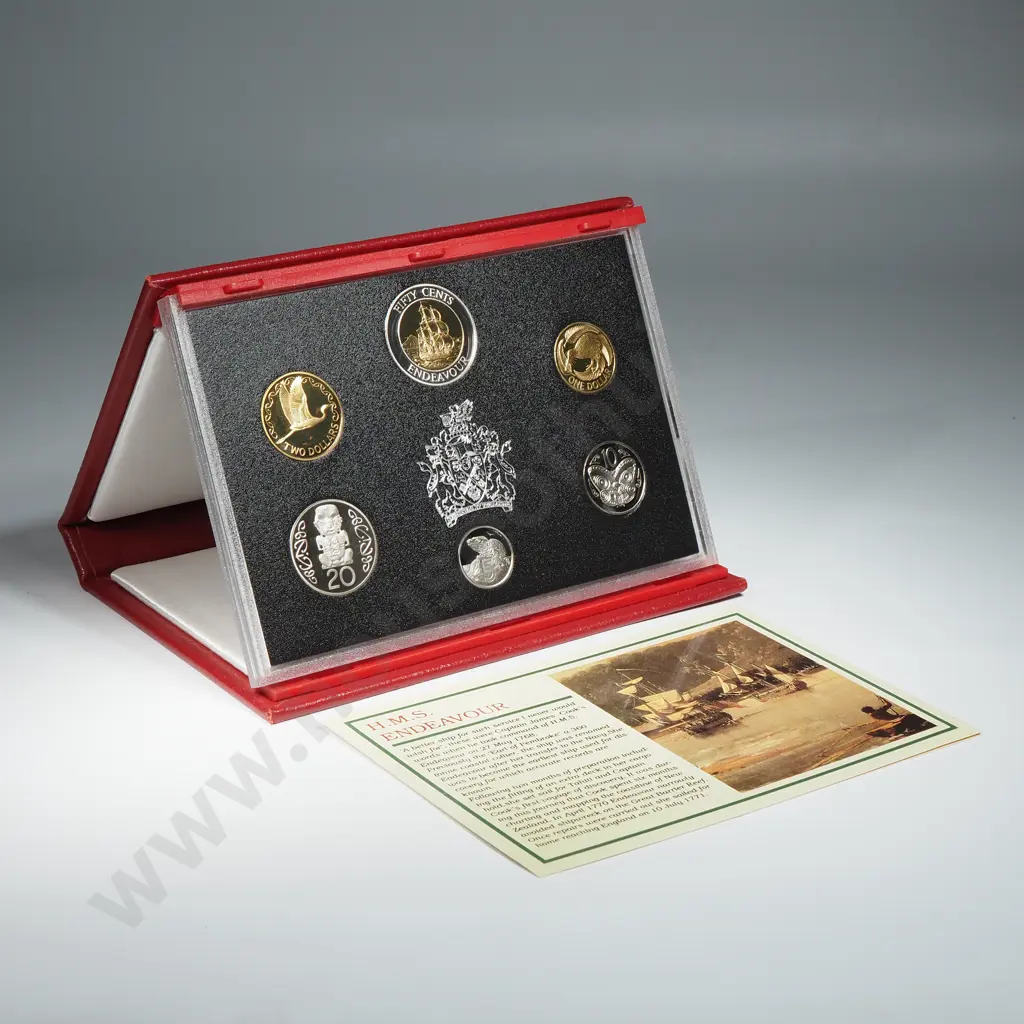 1994 New Zealand Proof Coin Set w Silver Coin  Image 1++