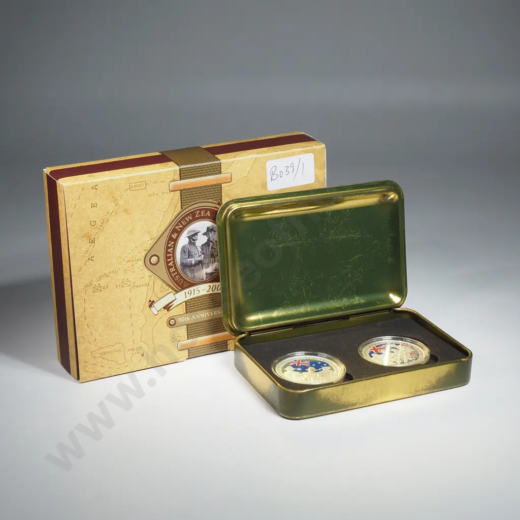 2005 Anzac 90th Anniversary Two Ounce Silver Coin Set  Image 1++