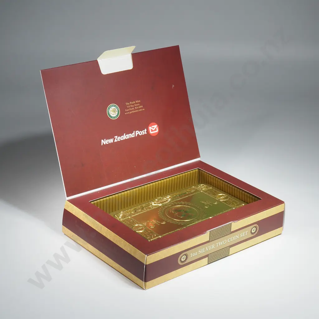 2005 Anzac Proof Silver One Dollar Coin Set - Two One Ounce Pure Silver Coins  Image 1++