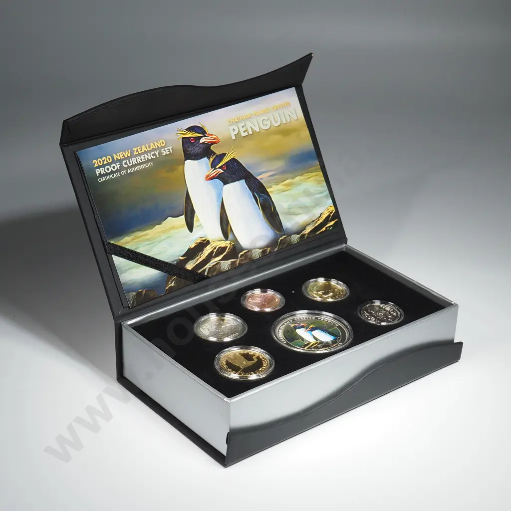 2020 New Zealand Proof Currency Set w One Ounce Silver Proof Coin  Image 1++