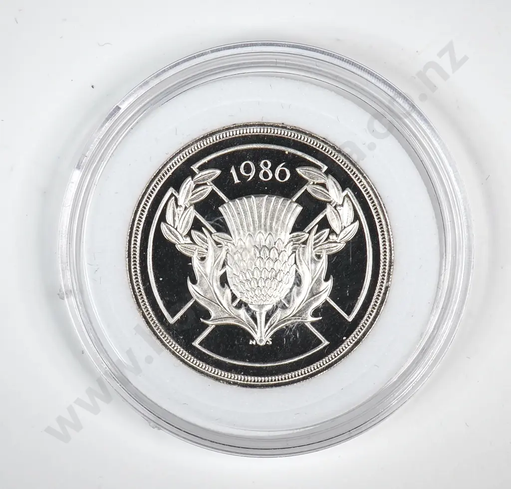 1986 15.98 Gram Sterling Silver UK Proof Coin  Image 1++