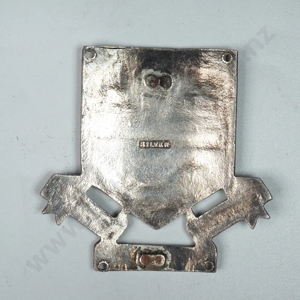 Antique Waimate High School Sterling Silver Badge Image 1++