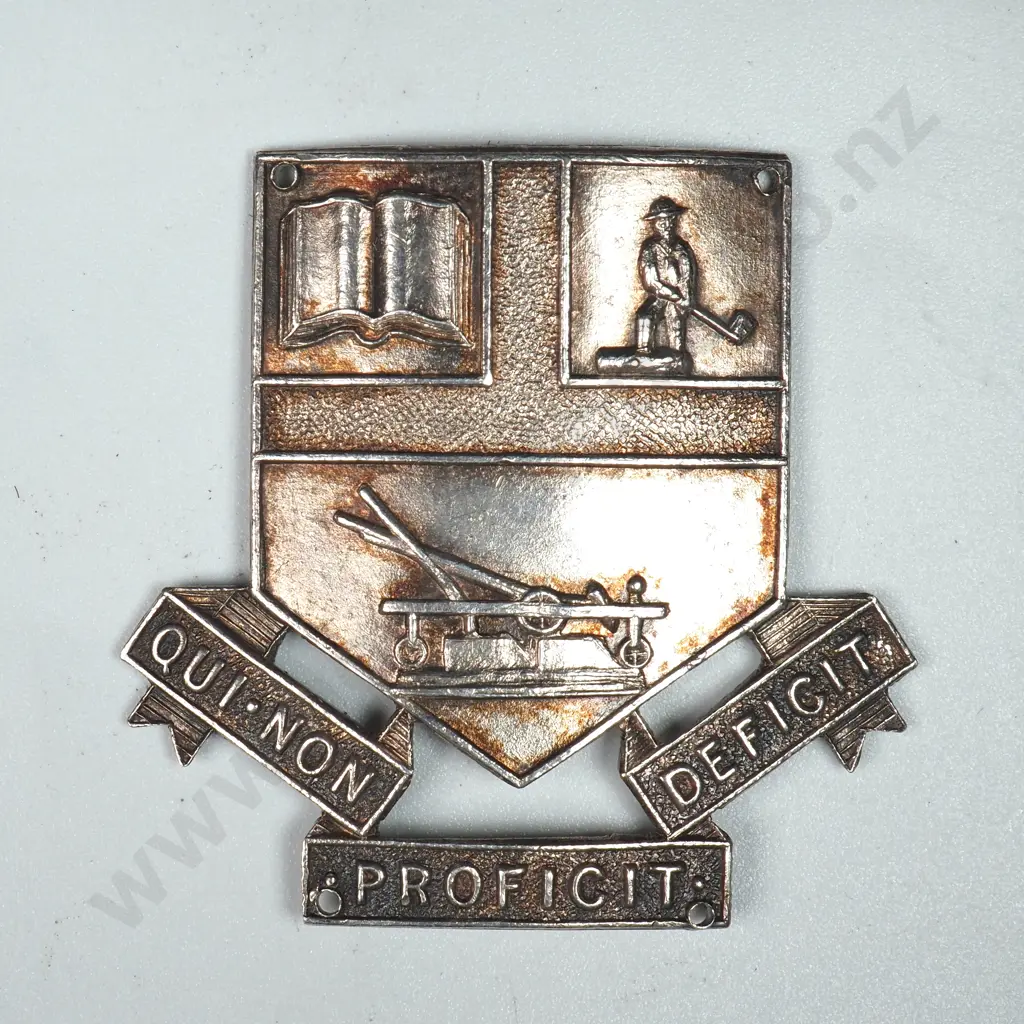 Antique Waimate High School Sterling Silver Badge Image 1++