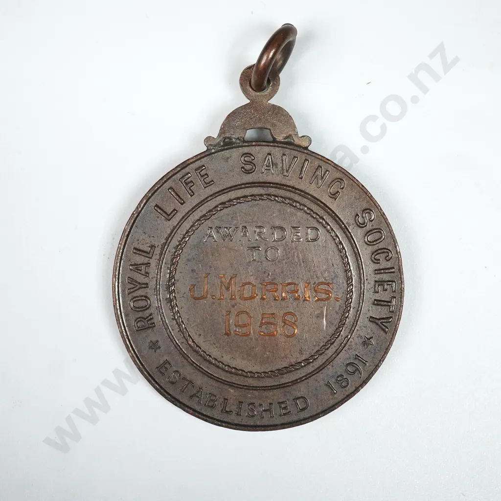 Royal Life Saving Society Award to J Morris 1958  Image 1++