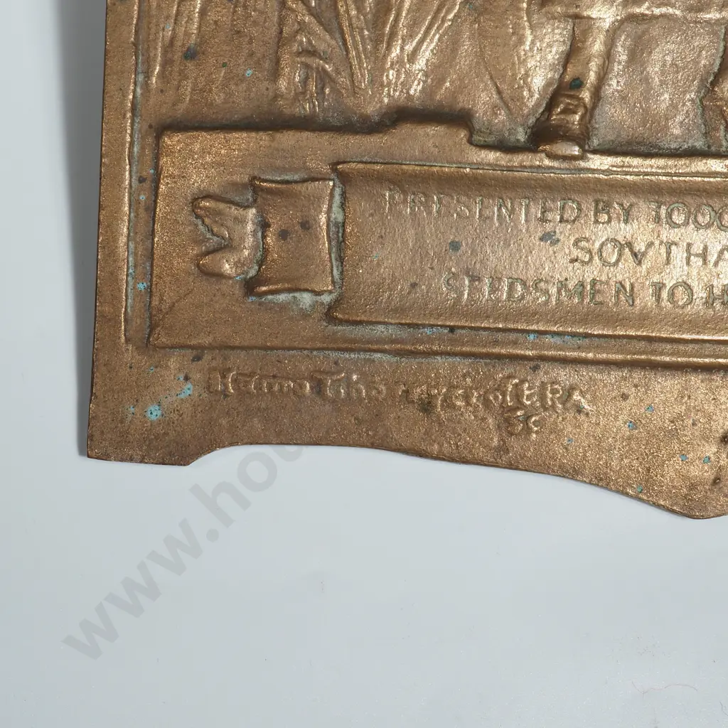 Large Bronze Horticultural Prize Plaque  Image 1++
