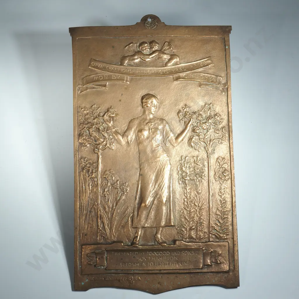 Large Bronze Horticultural Prize Plaque  Image 1++