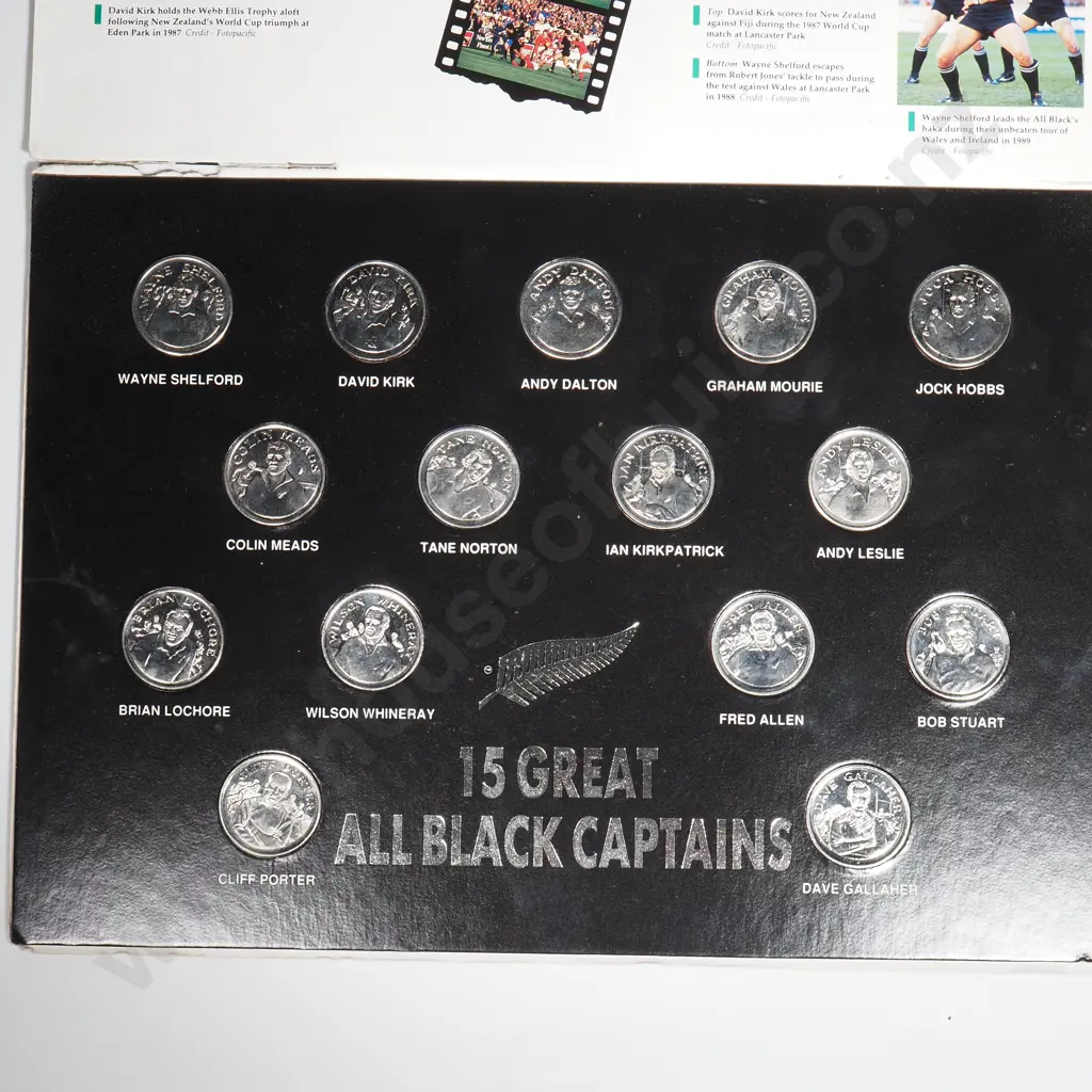 15 Great All Blacks Token Set - Complete & Assorted Coin Related Ephemera  Image 1++