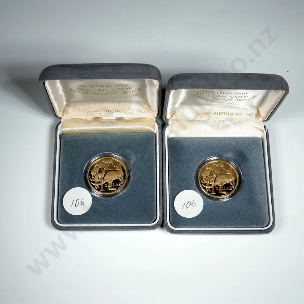 Two Australian Proof One Dollar Coins  Image 1++