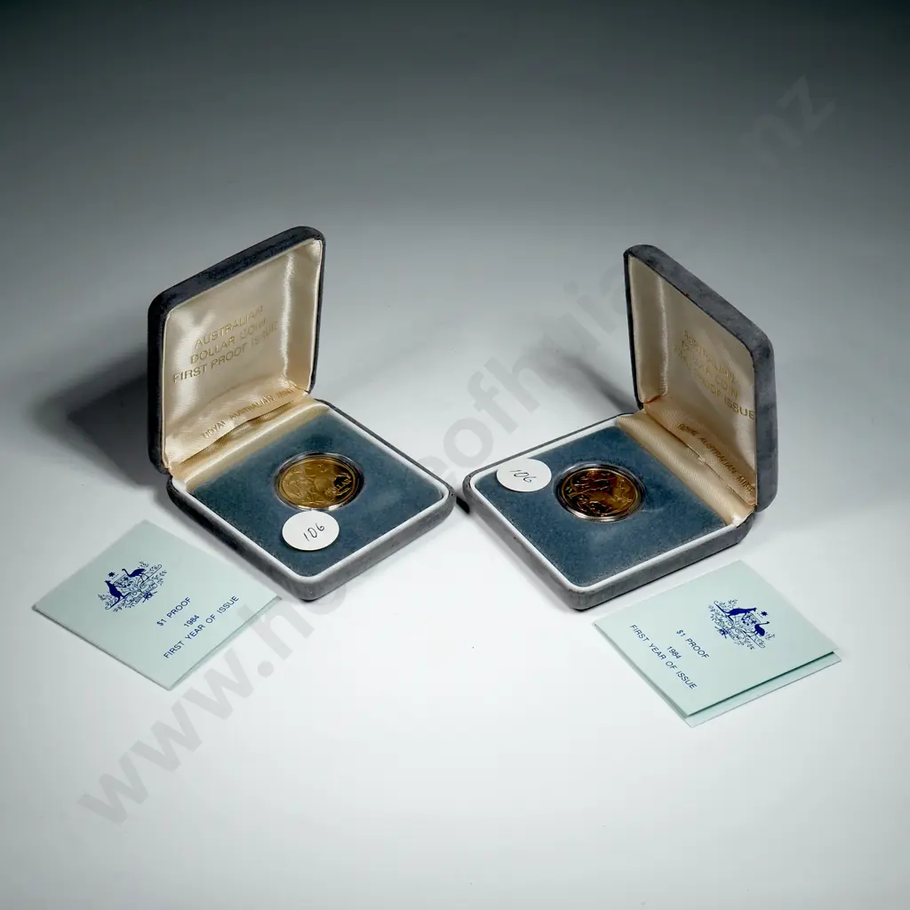 Two Australian Proof One Dollar Coins  Image 1++