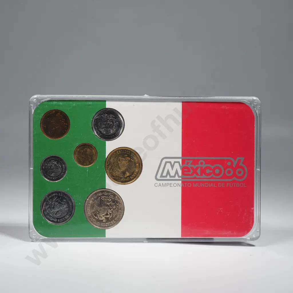 1986 Mexcio Football Coin Set  Image 1++