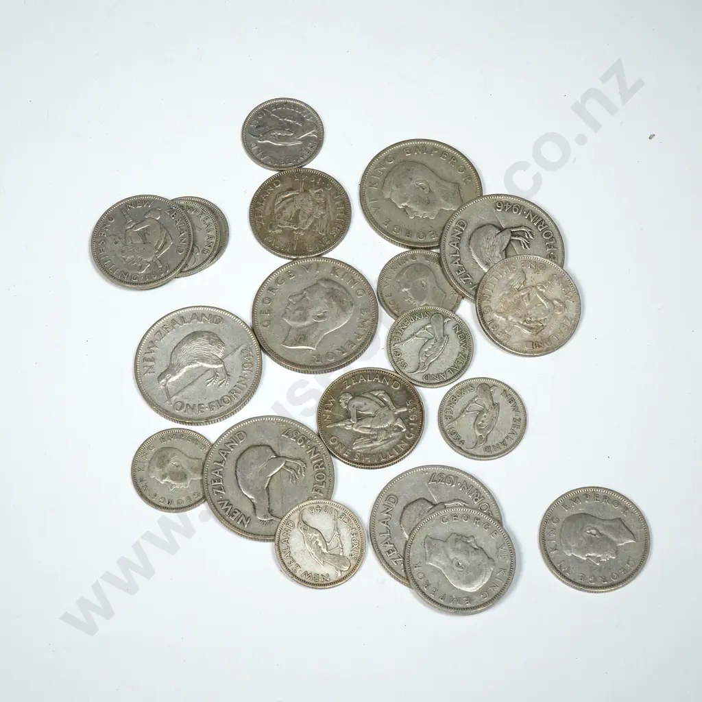 121.5 Grams of New Zealand 50% Silver Coinage  Image 1++