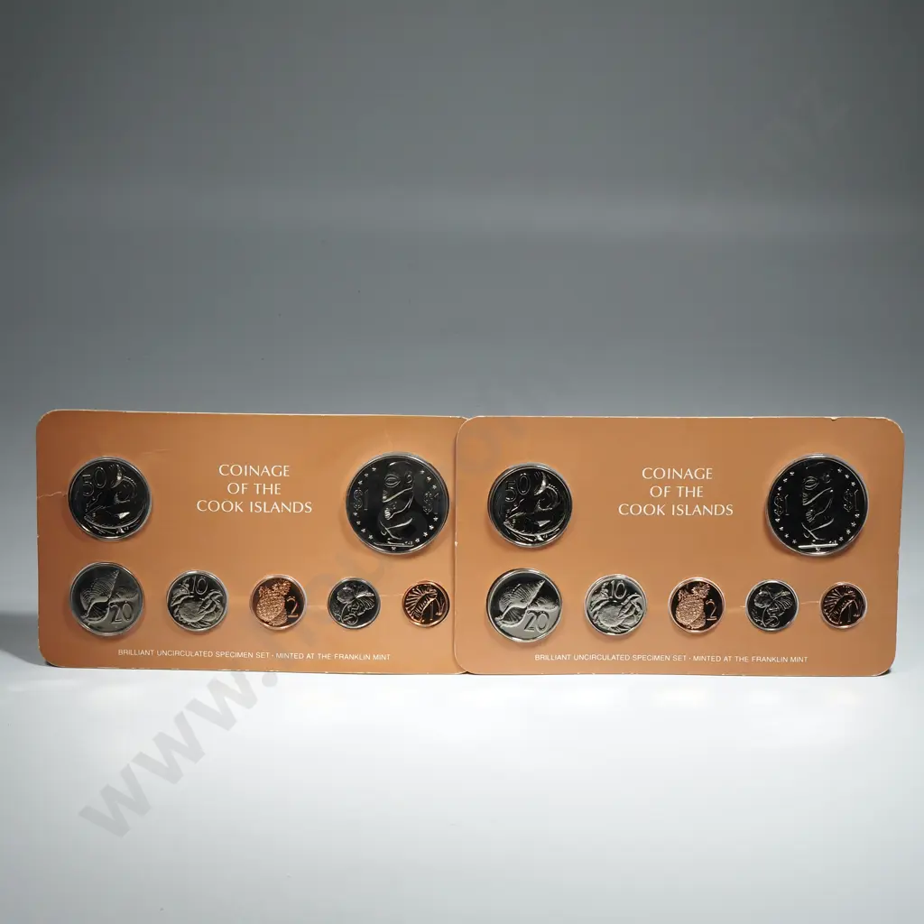 Two Cook Islands UNC Coin Sets Image 1++