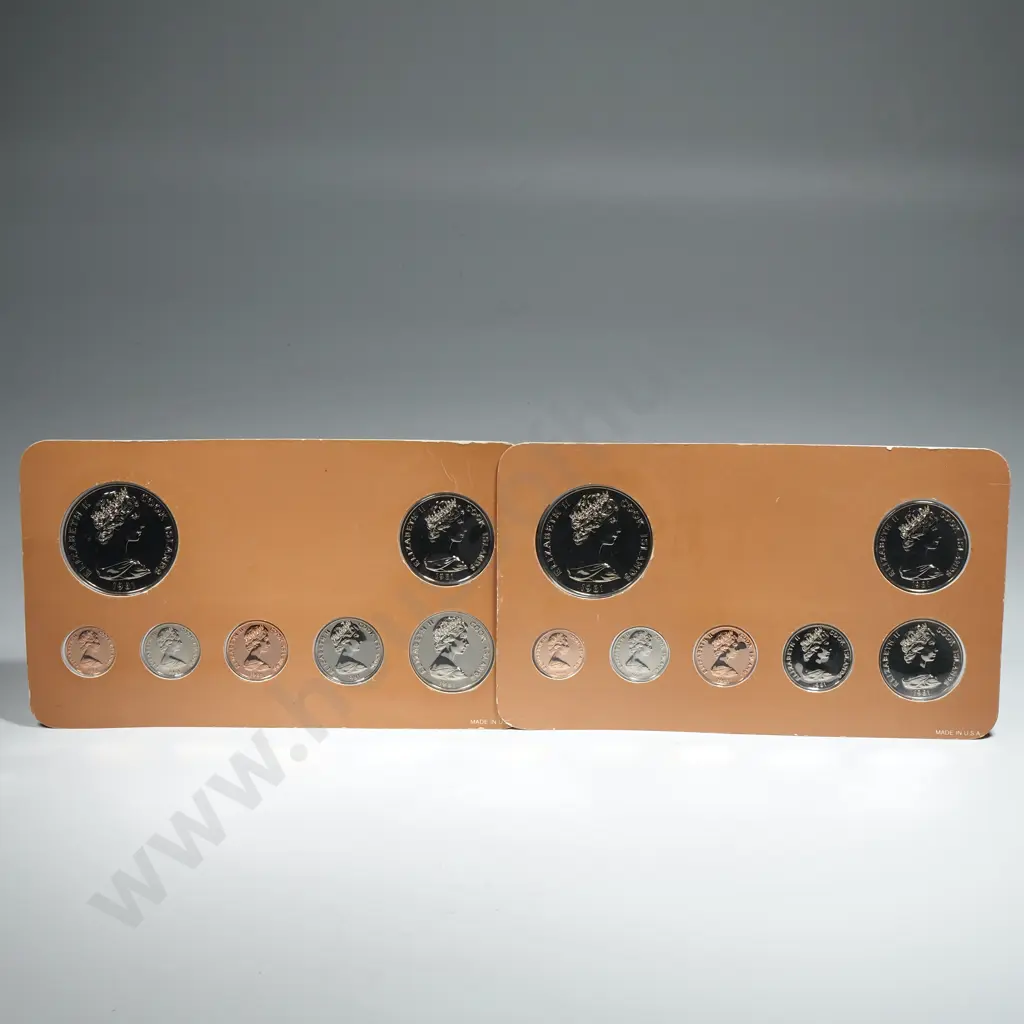 Two Cook Islands UNC Coin Sets Image 1++