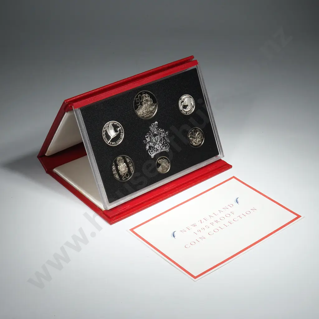 1990 New Zealand Proof Coin Set Image 1++