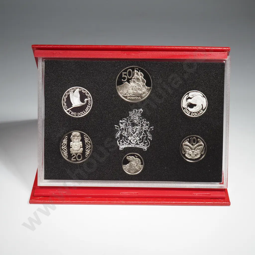 1990 New Zealand Proof Coin Set Image 1++