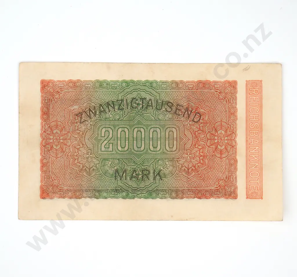 1923 German Twenty Thousand Mark Banknote  Image 1++