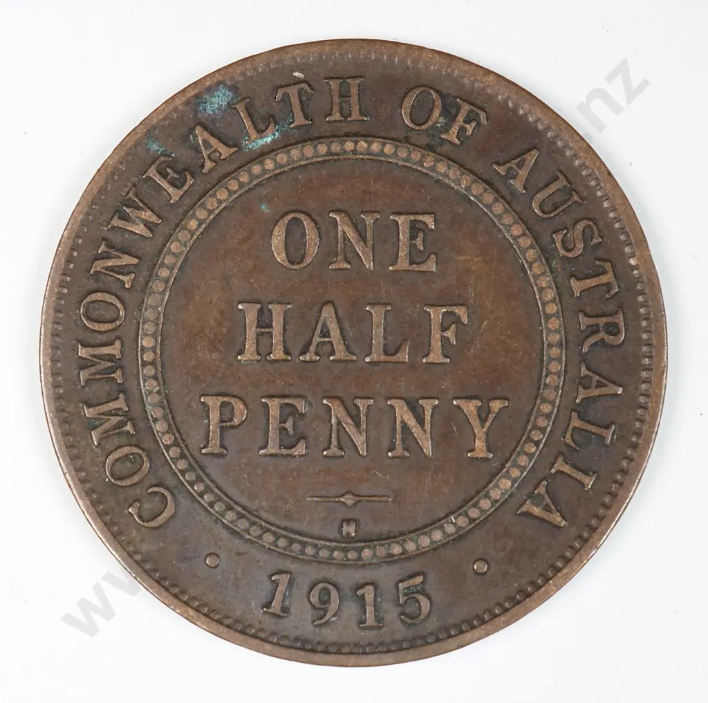 Australia 1915 'H' Halfpenny, Fine Image 1++
