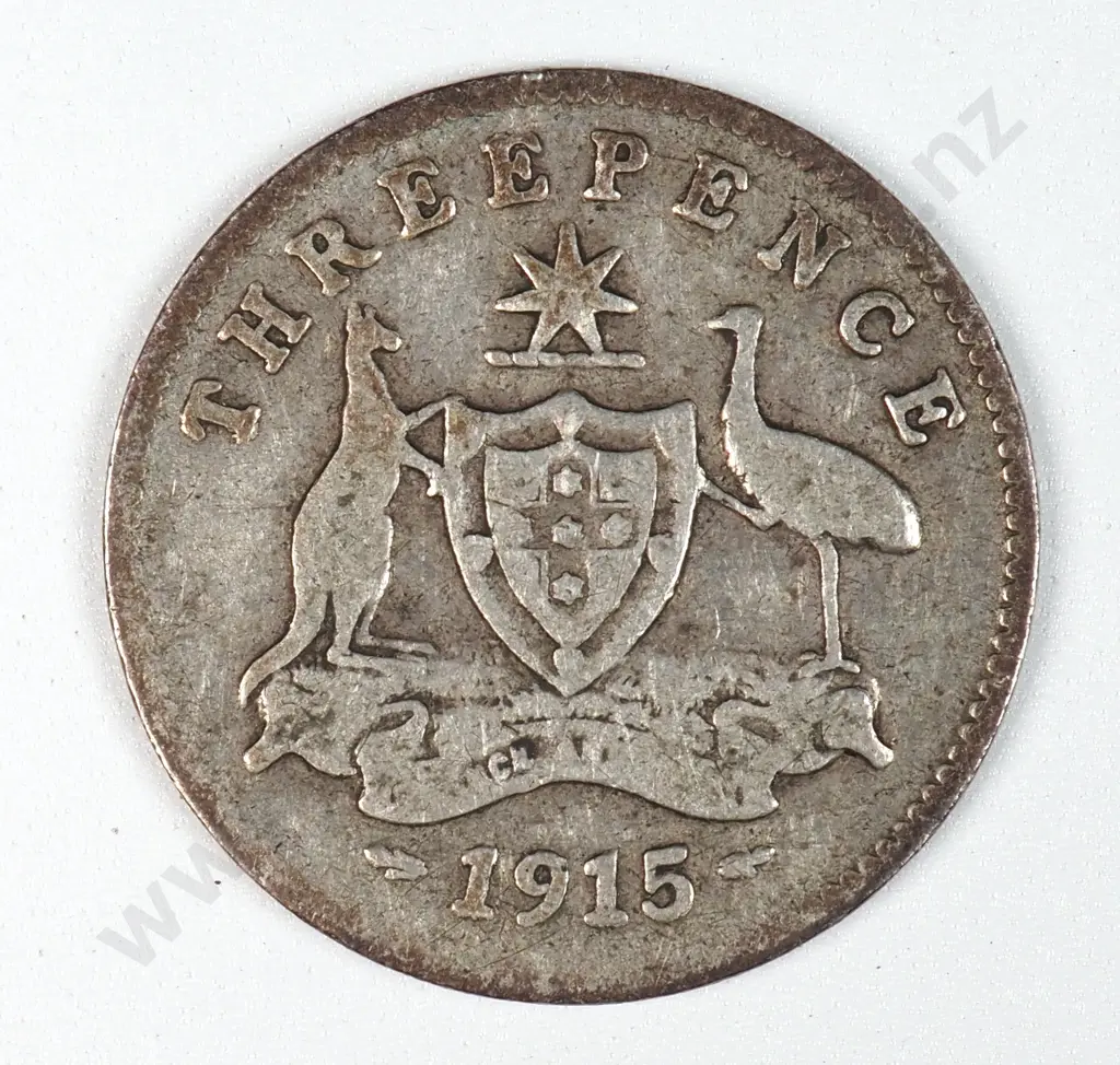 Australia 1915 Threepence, Very Good Image 1++