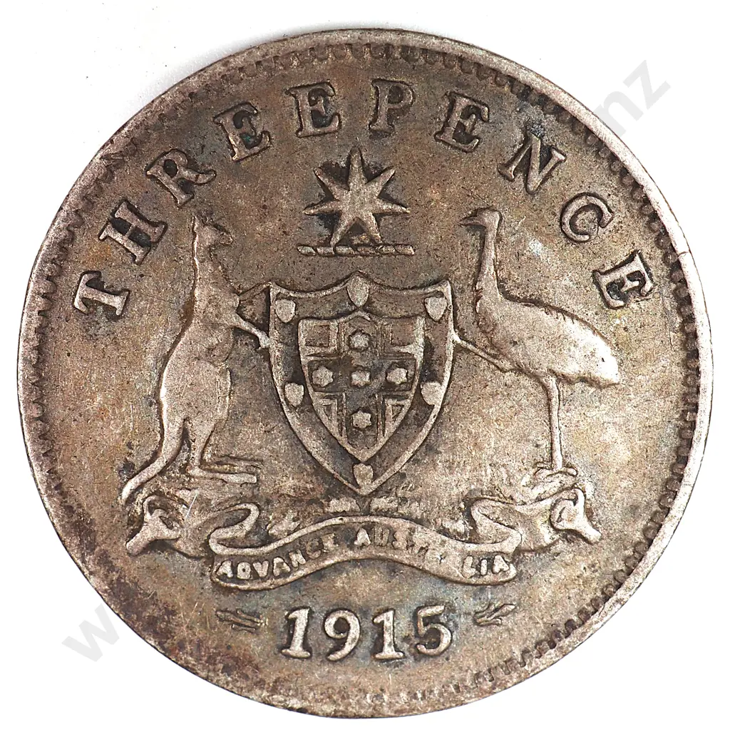 Australia 1915 Threepence, Fine Image 1++