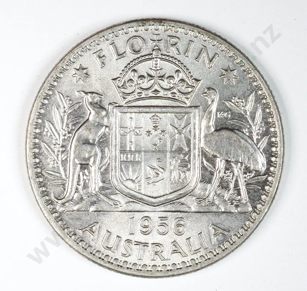 Australia 1956 Florin, Almost Uncirculated Image 1++